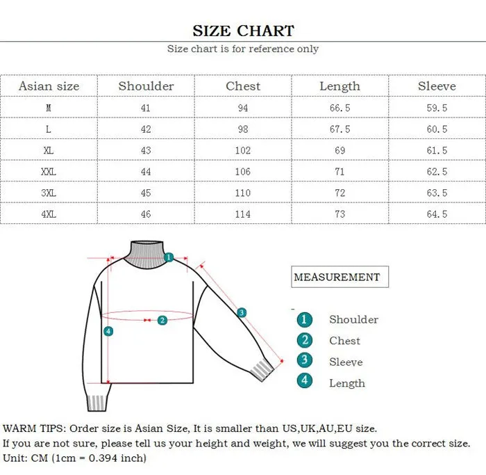 Turtleneck Sweater Men 2021 Autumn Winter New Thick Warm Slim Fit Solid Color Pullover White Sweater Male