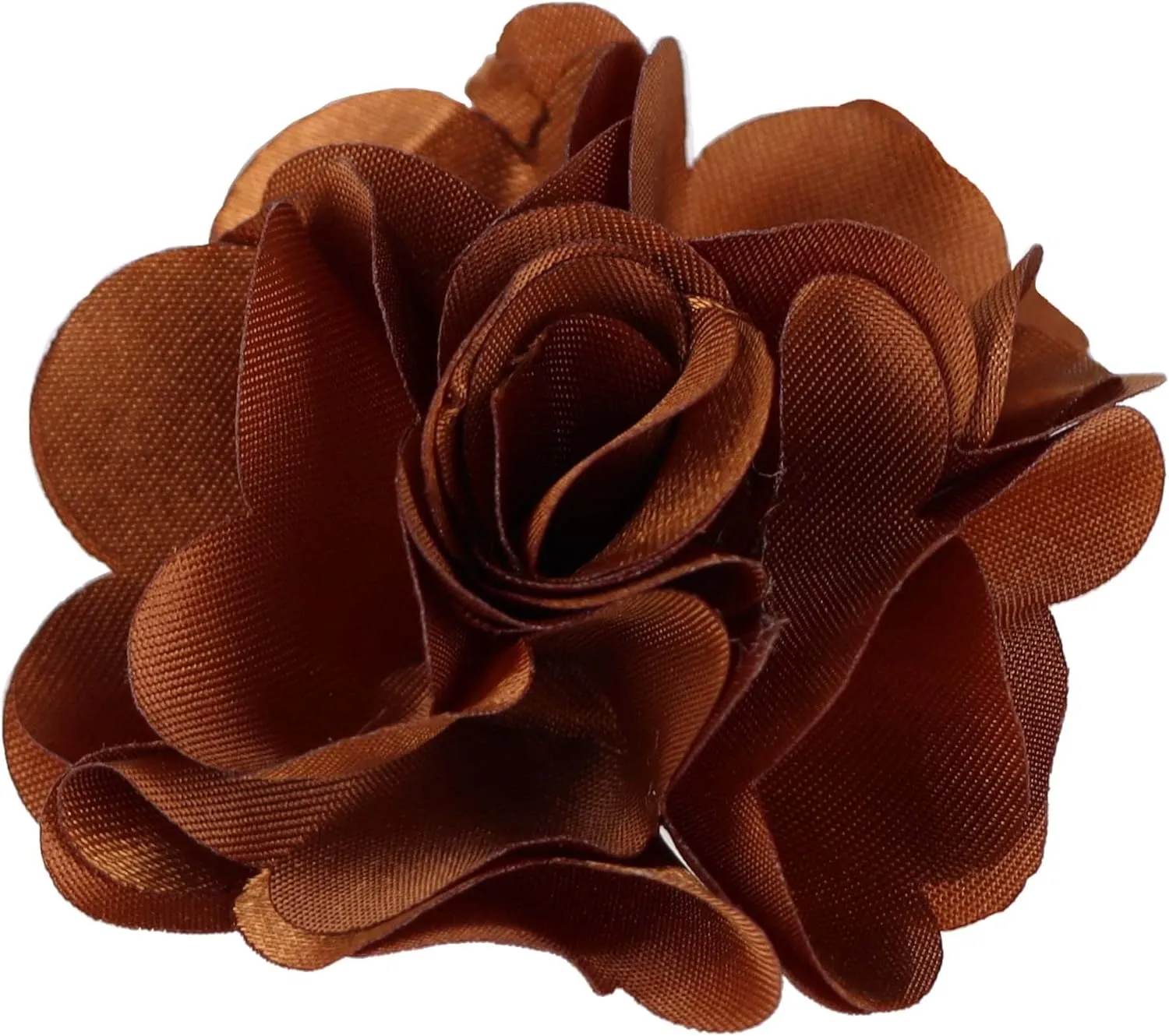 Vittorio Vico Unisex Satin Solid Flower Lapel Pin