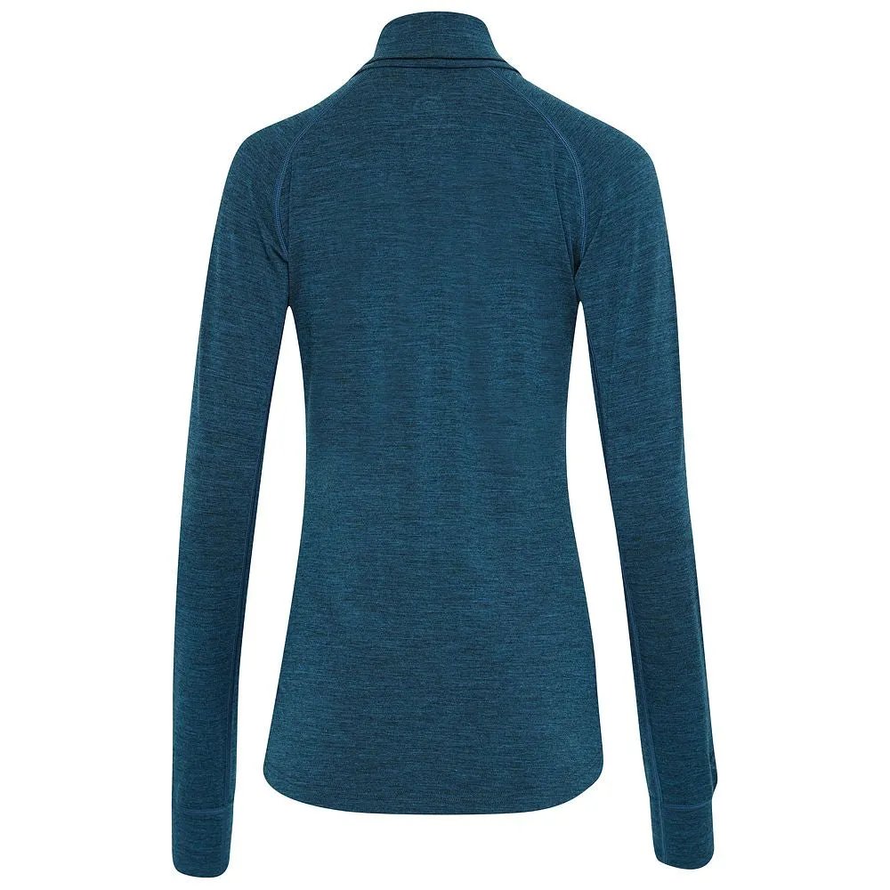 Womens 160 Merino Active Roll Neck (Petrol)